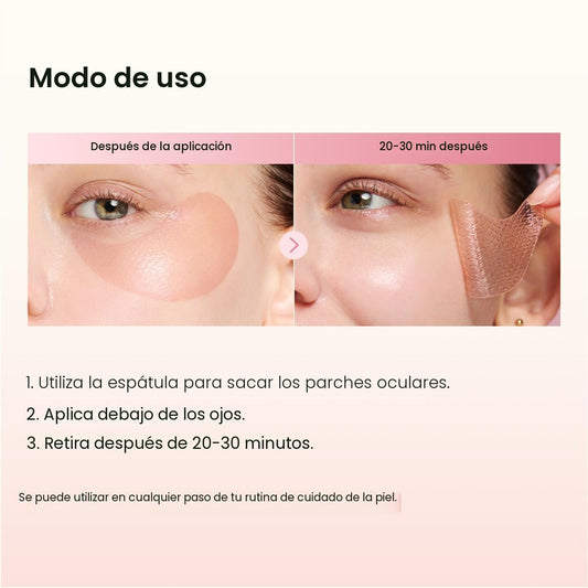 BIODANCE Parches de péptido de colágeno para los ojos, parches antiarrugas y líneas sonrientes para la cara, máscara debajo de los ojos para líneas finas y bolsas de ojos,