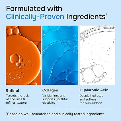 Crema hidratante de colágeno, retinol y ácido hialurónico antienvejecimiento