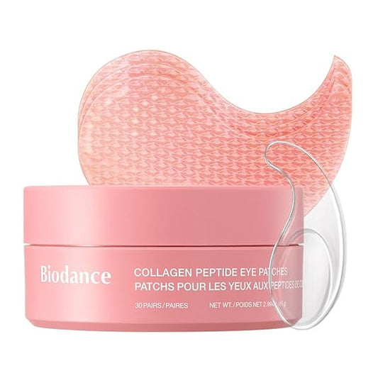 BIODANCE Parches de péptido de colágeno para los ojos, parches antiarrugas y líneas sonrientes para la cara, máscara debajo de los ojos para líneas finas y bolsas de ojos,