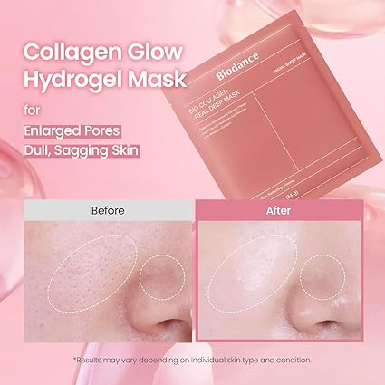 IODANCE Máscara profunda de bio-colágeno, mascarilla facial hidratante de hidrogel