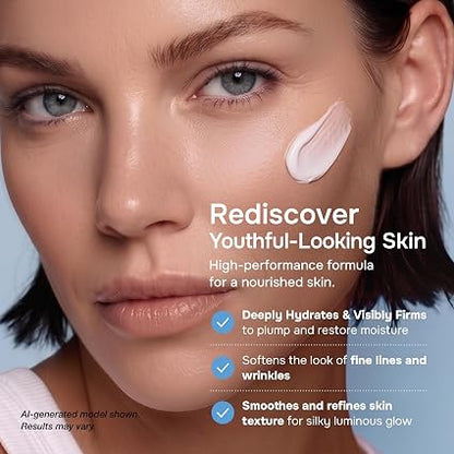 Crema hidratante de colágeno, retinol y ácido hialurónico antienvejecimiento