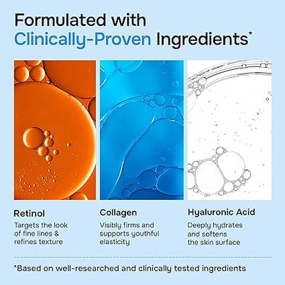 Crema hidratante de colágeno, retinol y ácido hialurónico antienvejecimiento